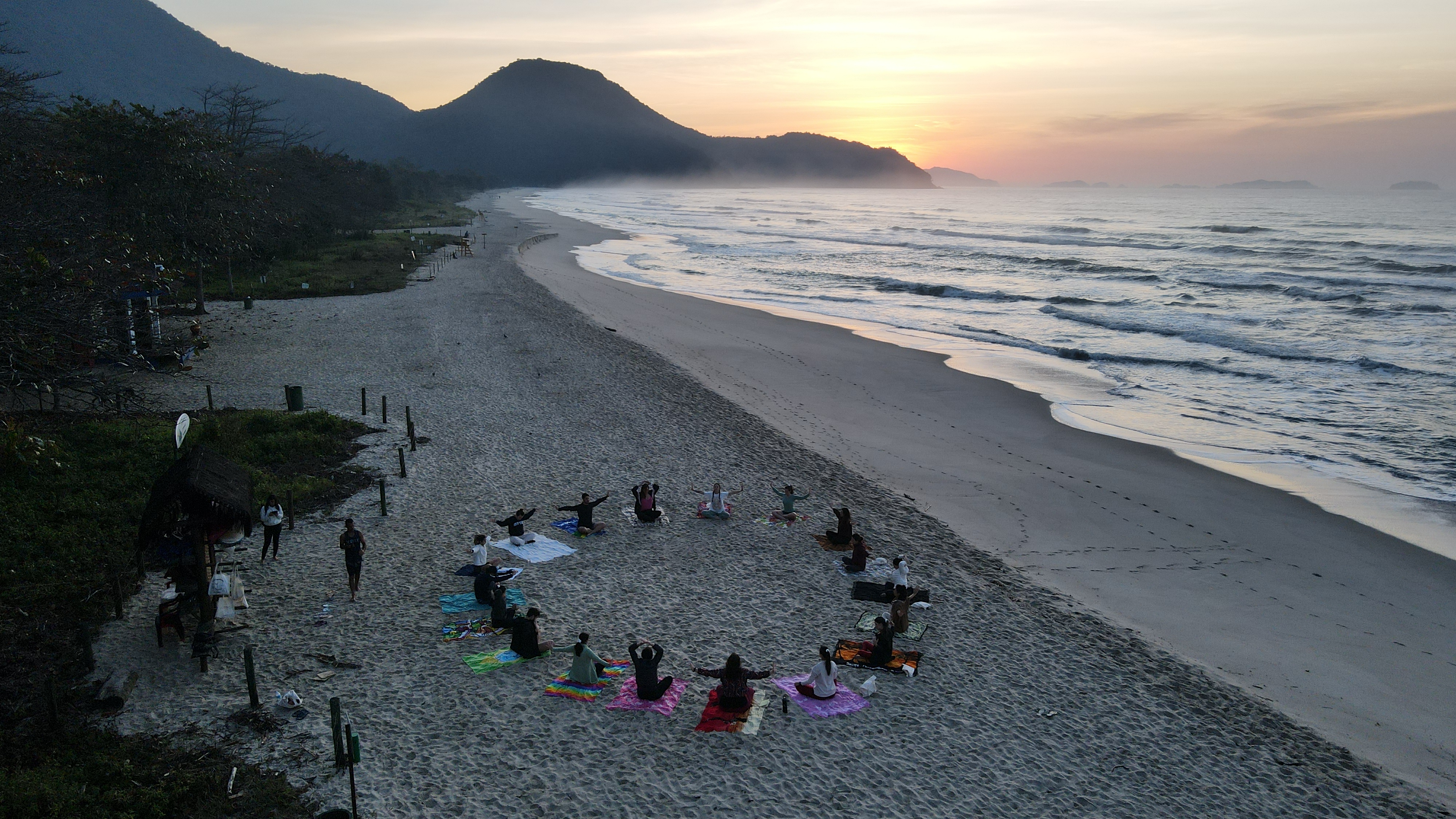 Vista aérea do retiro